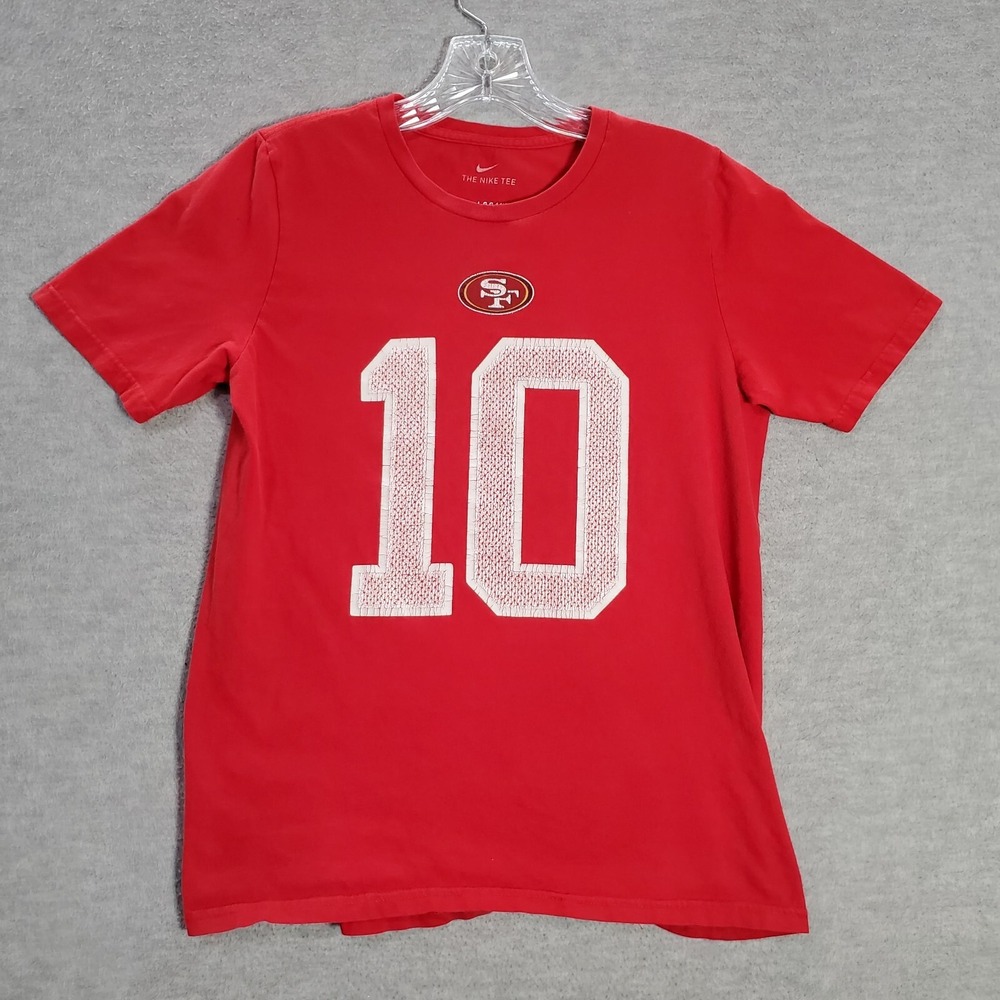 Sanâ Francisco 49ers Boys Shirt L Red Logo Nike Jimmy Garoppolo 10 Tee